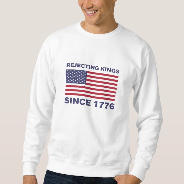Rejecting Kings Since 1776 Protest Classic Bold St Lång Ärmad Tröja (Framsida)