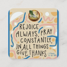 Rejoice Alltid, rocka hela tiden Fyrkantigt Visitkort