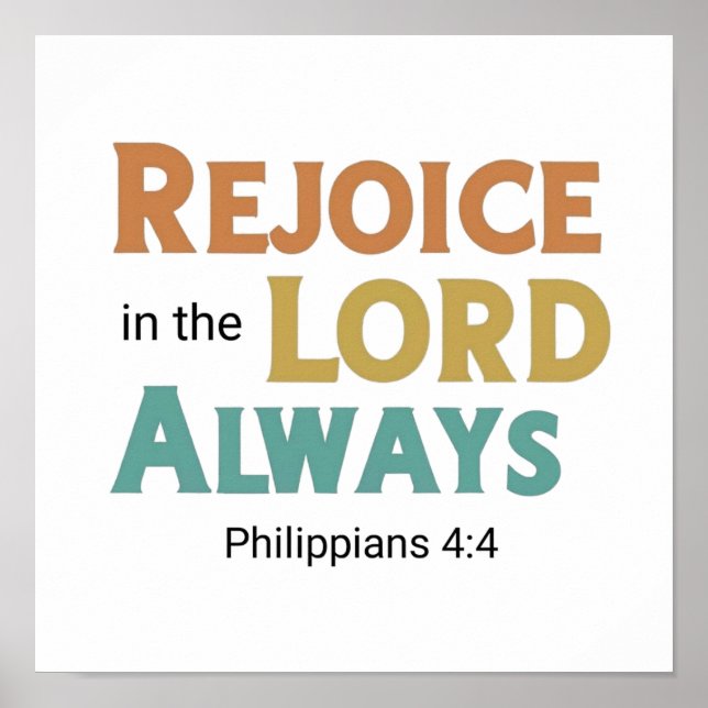 Rejoice Always Biblical Inspirational Poster (Framsidan)