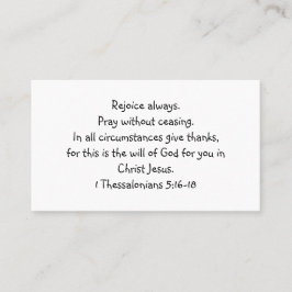 Rejoice Always Standard, 3,5 x 2,0-tums Affärskort Visitkort