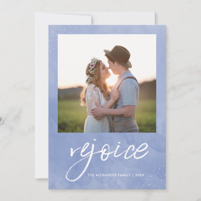 Rejoice and Be Glad jul Photo Julkort (Framsida)