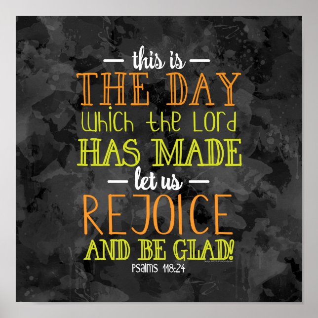 Rejoice and be Glad Typography Bible Verse Modern Poster (Framsidan)