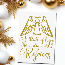 Rejoice Angel Elegant Guld Religiösa - jul Julkort