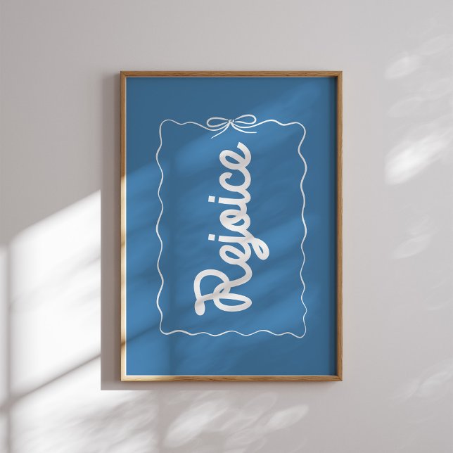 Rejoice Blue-julgranen Poster (Skapare uppladdad)