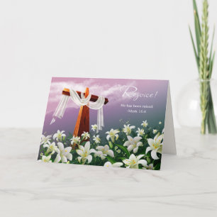 Rejoice. Christian Religiösa Påsk Cards Helgkort