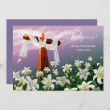 Rejoice. Christian Religiösa Påsk Cards