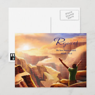 Rejoice. Christian Religiösa Påsk Helg Vykort