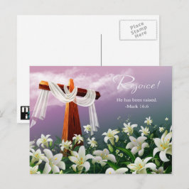 Rejoice. Christian Religiösa Påsk Helg Vykort