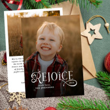 Rejoice Christian Religious Merry Christmas Photo 