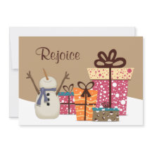 Rejoice - Cute Snögubbe med julklapp