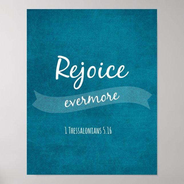 Rejoice Evermore Bible Verse Poster (Framsidan)