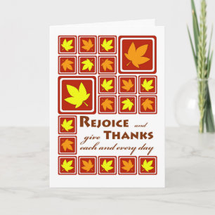 Rejoice, Ge-tack, Religiösans Thanksgiving Helgkort