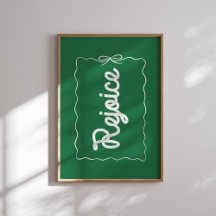 Rejoice Grönt-Helgdag Poster