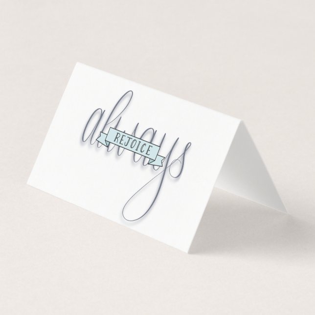 Rejoice har alltid hand om hyrda gratulationskort kort (Framsida)