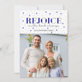 Rejoice Helgdag jul - fotopatkort i Bläck Julkort