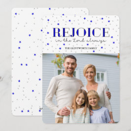 Rejoice Helgdag jul - fotopatkort i Bläck Julkort