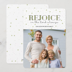 Rejoice Helgdag jul - fotopatkort Julkort