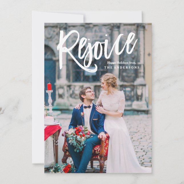 Rejoice Helgdag Overlay Photo Card Julkort (Framsida)