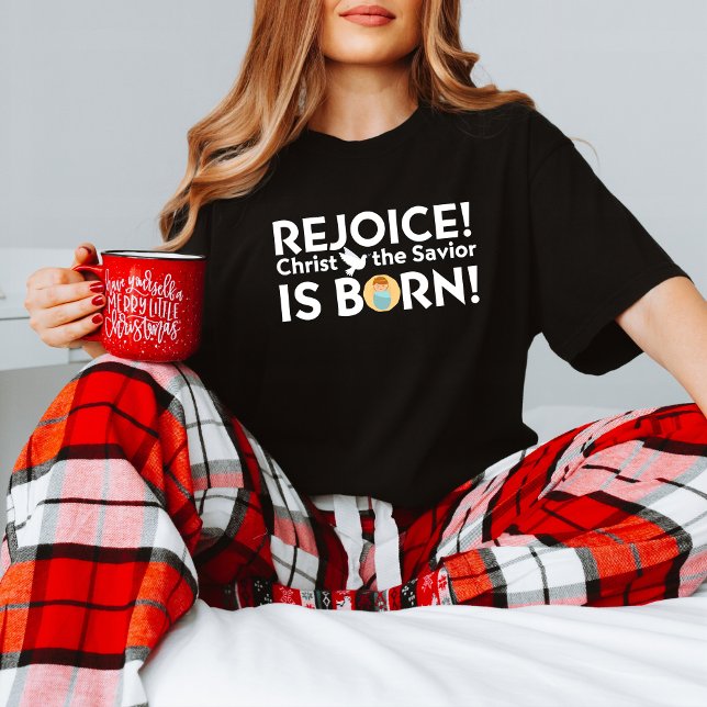 Rejoice i Kristus födelse! Youthful Faith-meddelan T Shirt (Skapare uppladdad)