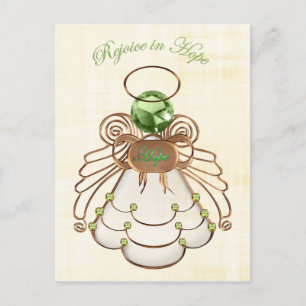 Rejoice in Hope - jul Angel of Hope Helg Vykort