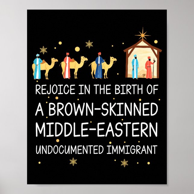 Rejoice In The Birth Of A Brown Skinned Christian  Poster (Framsidan)