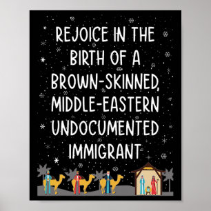 Rejoice in the Birth of a Brown Skinned Mitten Eas Poster