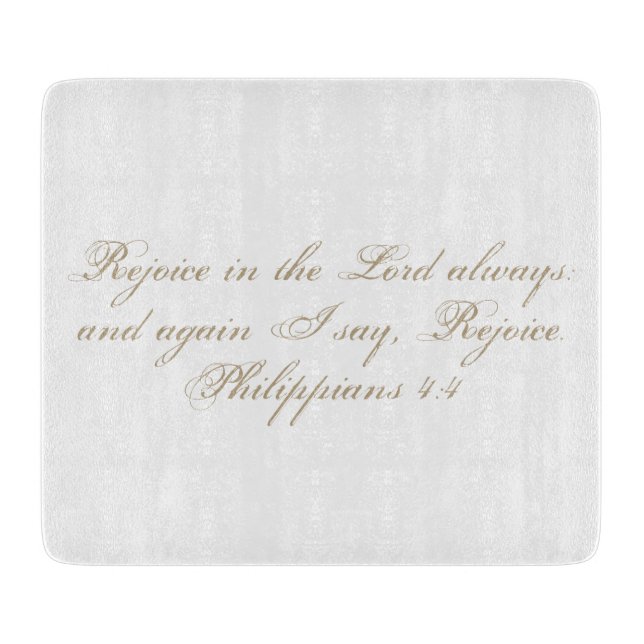 Rejoice in the Lord alltid. Eleganten Bible Verse (Framsidan)