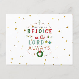 Rejoice in the Lord Alltid jul Postcard Vykort