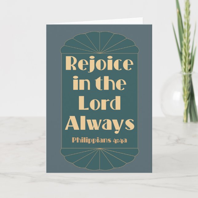 Rejoice in the Lord Always - Philippians 4:4 Card Tack Kort (Framsida)