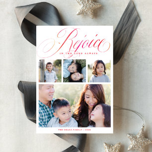 Rejoice in the Lord Always Religiösa Jul Julkort