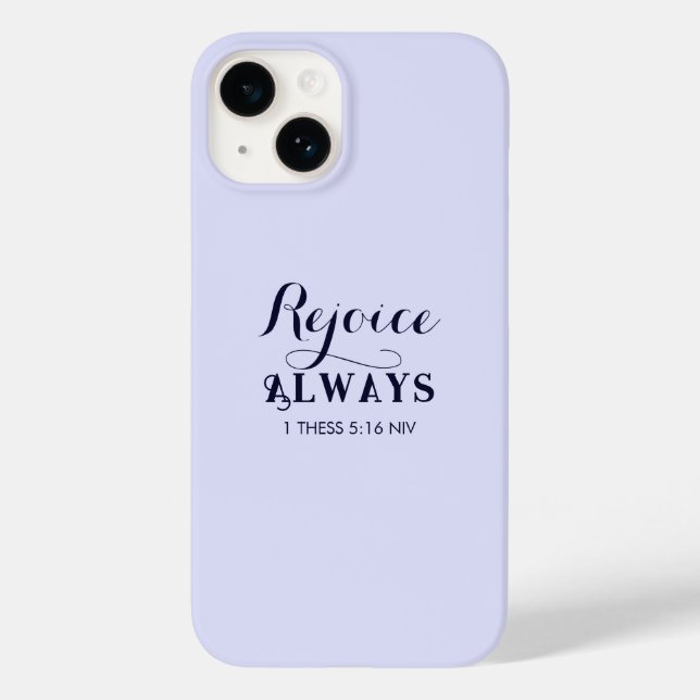 Rejoice in the Lord Bible Verse Christian Blue (Baksida)