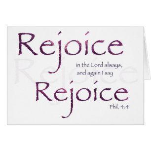Rejoice in the Lord blank card Hälsningskort