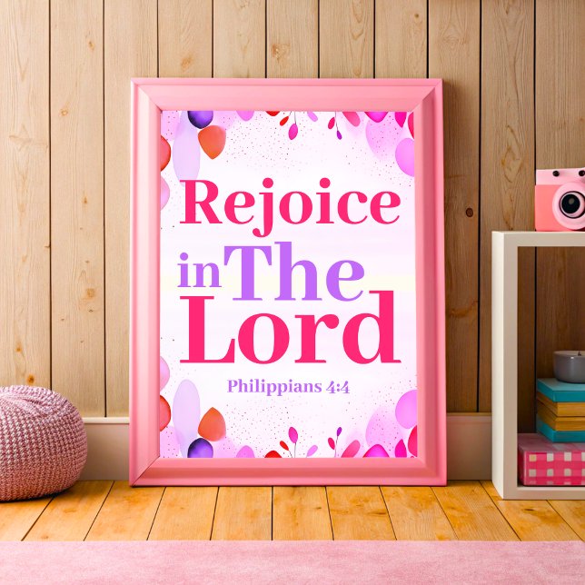 Rejoice in the Lord Boho Christian Tonåring Girl A Poster (Skapare uppladdad)