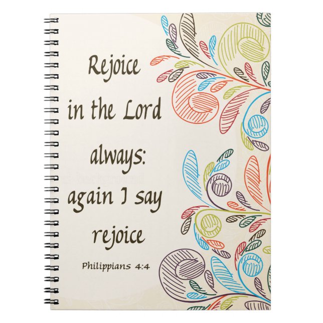 Rejoice in the Lord Notebook Anteckningsbok (Framsidan)