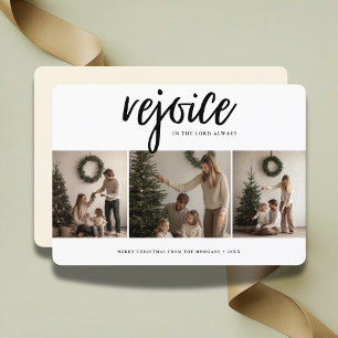 Rejoice in the Lord Religiösa jul 3 Photo Julkort