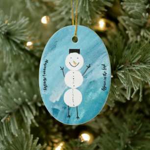 Rejoice in the Lord Snögubbe Ornament