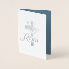 Rejoice. Jesus är Risen. Religiösa Påsk Folierat Kort