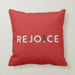 Rejoice Julgran Pillow - Red Kudde<br><div class="desc">Ett modernt sätt att dekorera för helgdagarna! I julas säger dekorativ kudde allt med ord "glädjen" och Julgran. Modern och elegant.</div>