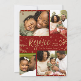 Rejoice | Kollektivkort | Faux Foil Red Julkort