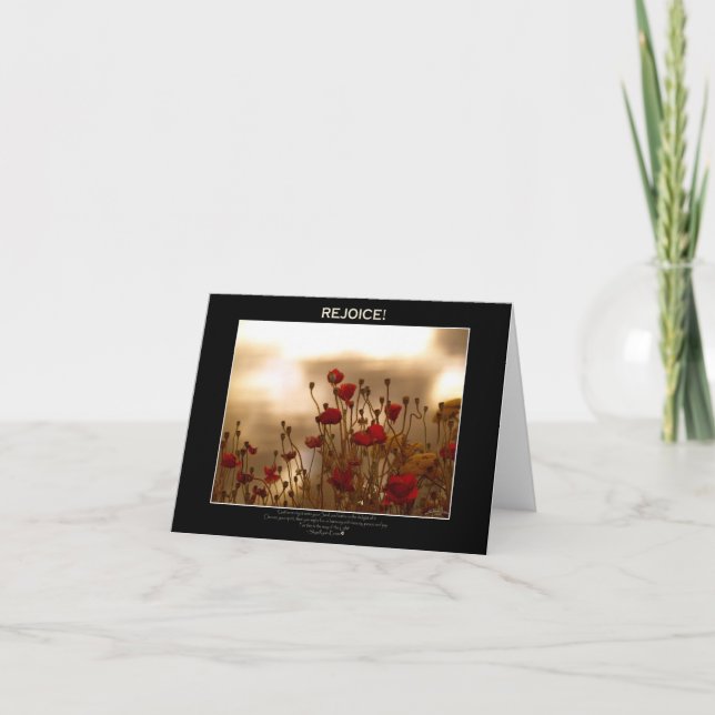 REJOICE ~ Note Card Kort (Framsida)