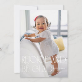 Rejoice och var glad Modern Julkort