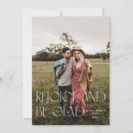 Rejoice och var glad Modern Peach Julkort
