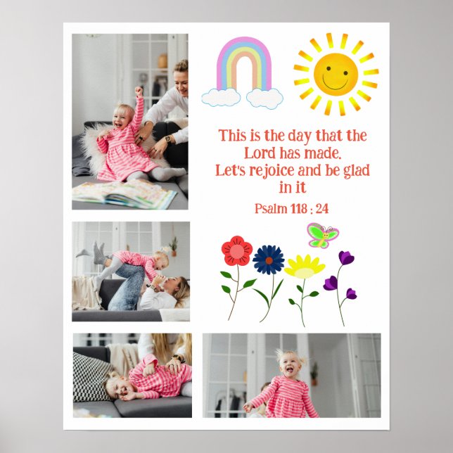 Rejoice och var glad varje dag poster (Framsidan)