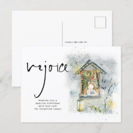 Rejoice Script-julflicka på Windows Vykort