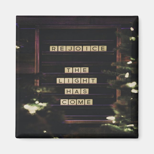 Rejoice the Light har Kom Isaiah 60 Bible Verse Magnet (Framsidan)