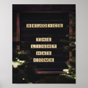 Rejoice the Light har Kom Isaiah 60 Bible Verse Poster