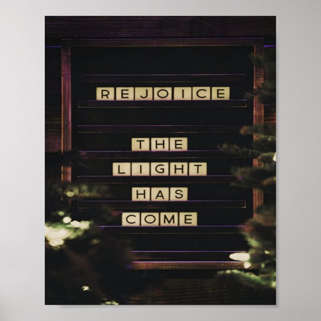 Rejoice the Light har Kom Isaiah 60 Bible Verse Poster (Framsidan)