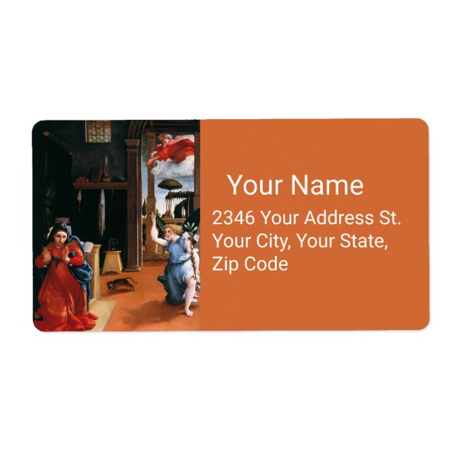 REKANATI ANNUNCIATION AV Lorenzo Lotto Fraktsedel (Framsidan)