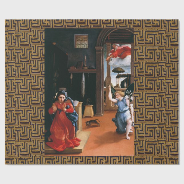 REKANATI ANNUNCIATION AV Lorenzo Lotto Presentpapper (Platt)