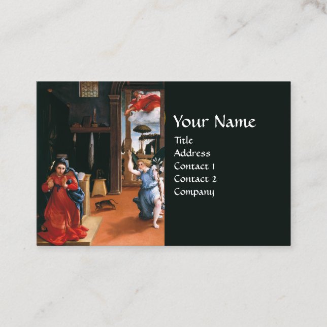 REKANATI ANNUNCIATION AV Lorenzo Lotto Visitkort (Framsida)